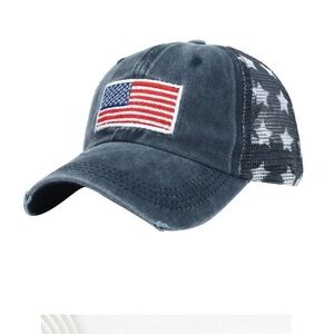 NWOT Americana Apparel American Flag Hat Patriotic Vintage Adjustable Baseball